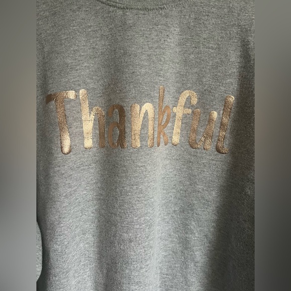 Thankful Crewneck Sweater Grey Size XL - Picture 2 of 4